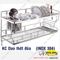 Kệ chén inox 304 đa năng treo tường - Kệ úp chén bát inox 304 đa năng KDN78