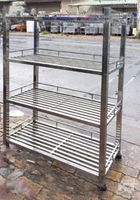 Kệ chén inox 4 tầng 1m2 (150x120x45)