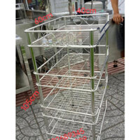 Kệ chén inox 4 tầng (size 40x60x105cm) - kệ inox sus 201