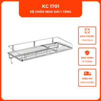 Kệ chén inox dày 1 tầng VINA KC 1701, size 30x70cm