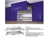 Kệ chén inox gắn tủ bếp trên HUGE 900mm