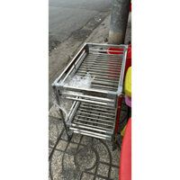 Kệ chén inox treo tường cao cấp có kèm chân tiện dụng (có thể để  dưới hoặc treo tường)