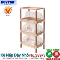 Kệ chén nhựa duy tân 3 ngăn-4 tầng- CÓ NẮP ĐẬY - KT 47 x 35.5 x110 cm