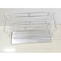 KỆ CHÉN TREO 2 TẦNG  INOX 304, KỆ TREO CÓ MÂM HỨNG NƯỚC