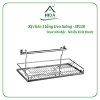 Kệ chén treo tường Inox 304 PHÁT ĐẠT (nhiều size), rổ úp chén 1 tầng, để bát, đựng bát dĩa (SP138)