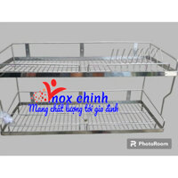 KỆ CHÉN TREO TƯỜNG ,KỆ ÚP CHÉN BÁT INOX 2TẦNG . CHUẨN INOX SUS 304.