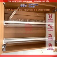 Kệ Chén Tủ Bếp, Giá Bát Cố Định Khung Nhôm KHÔNG RỈ NAN Inox304 - Bảo Hành Chính Hãng (Có Thợ Lắp)