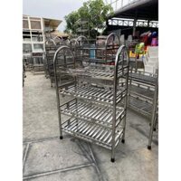 KỆ CHÉN/KỆ INOX 4 TẦNG CUNG 40X80