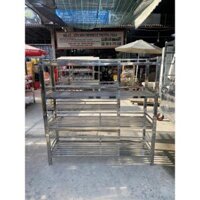 KỆ CHÉN/KỆ INOX CÔNG NGHIỆP 4 TẦNG 1,4M X 1,4M