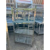 KỆ CHÉN/KỆ INOX CÔNG NGHIỆP 4 TẦNG 80CM X 1,4M
