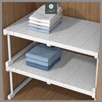 Kệ chia ngăn tủ quần áo nhựa thiết kế đa năng tiện lợi co giãn dùng cho gia đình