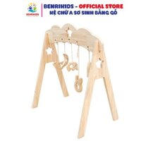 Kệ chữ A BENRIKIDS Kệ Gỗ Thông Treo Đồ Sơ Sinh An Toàn Cho Bé