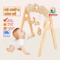 Kệ Chữ A Cho Bé Sơ Sinh Benrikids Chất Liệu Gỗ Thuần Mộc An Toàn Đồ Chơi Sơ Sinh Giúp Bé Phát Triển Thị Giác