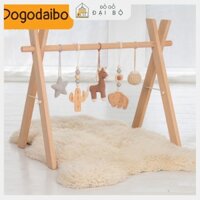 Kệ Chữ A Treo Đồ Chơi Cho Bé, Gỗ Thông Tự Nhiên An Toàn Cho Trẻ Sơ Sinh Giá Xưởng