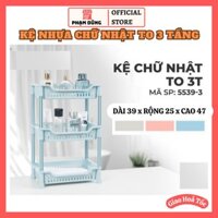 Kệ chữ nhật To 3 Tầng , Kệ nhựa đựng đồ đa năng , kệ lắp ráp 3 tầng Việt Nhật 5539-3