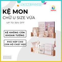 Kệ Chữ U Treo Tường Đa Năng Giá Sách Treo Tường Đựng Sách Vở Không Cần Khoan Tường