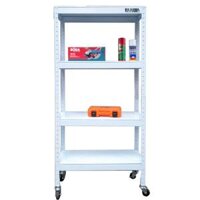Kệ có bánh xe 4 tầng đa năng 76cm màu trắng FABINA