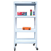 Kệ có bánh xe 4 tầng đa năng 76cm màu trắng FABINA