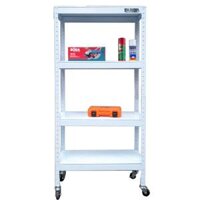 Kệ có bánh xe 4 tầng đa năng 76cmx31cmx161cm màu trắng FABINA
