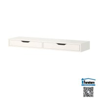 KỆ CÓ NGĂN KÉO EKBY ALEX IKEA - TRẮNG 119X29 cm