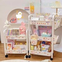 Kệ Có Thể Di Chuyển Có Bánh Xe Để Bàn Trẻ Em Đọc Sách Tranh Đồ Chơi Tủ Đựng Đồ Ăn Nhẹ