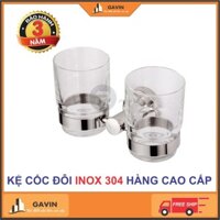 Kệ cốc đánh răng đôi, kệ để cốc đánh răng nhà tắm Rangos RG-PK103