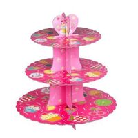 Kệ cupcake giấy 3 tầng (hoa văn ngẫu nhiên)