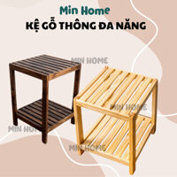 KỆ ĐA NĂNG 2 TẦNG  ĐỂ SÁCH,GIÀY DÉP GỖ THÔNG DỄ DÀNG LẮP RÁP
