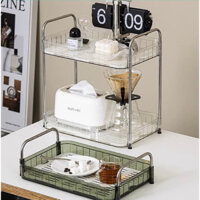 Kệ đa năng 2 tầng/ Kệ Úp Cốc 2 Tầng Trong Suốt Cao Cấp NISSHIKI Mã 1988 chịu nặng