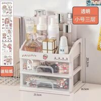 Kệ đa năng 3 tầng trong suốt kèm sticker PINKDNB07