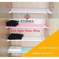 Kệ đa năng chia ngăn thông minh không cần khoan bắt vít 56-95cm