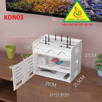 Kệ đa năng đựng wifi gỗ nhựa PVC KDN03 - VĐ Smart Furrniture NỘI THẤT LẮP RÁP VIENDONGADV