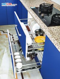 Kệ đa năng inox 304 nan dẹt Huge H-XM13G7 Mờ