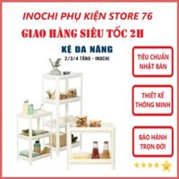 Kệ Đa Năng Tokyo Hàng Cao Cấp - Chính Hãng Inochi  Tặng kèm khăn lau đa năng pakasa - Kệ 4 tầng -trắng