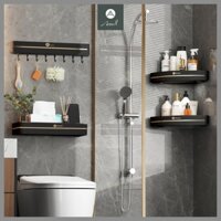 Kệ dán tường để đồ nhà tắm nhà bếp, giá treo tường móc quần áo dụng cụ nhà tắm nhà bếp nhựa ABS cao cấp ASSEL