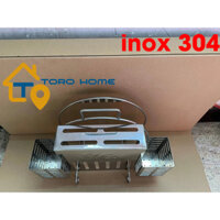 Kệ dao thớt ống đũa inox 304 đa năng, gồm 2 ống đũa, để 1 thớt, 5 dắt dao Toro Home, Cam kết chất liệu inox Chuẩn 304
