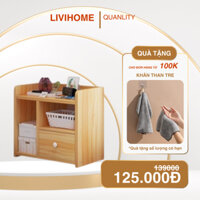 Kệ Đầu Giường Gỗ Có Ngăn Kéo - Cửa Mở, Thiết Kế Tối Giản, Tiện Lợi (1 Ngăn Mở)