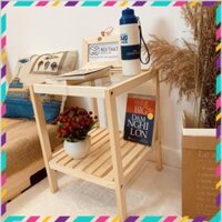 Kệ Đầu Giường Gỗ Thông Tự Nhiên, mặt kính tôi cường lực An toàn tuyệt đối