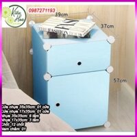 KỆ ĐẦU GIƯỜNG NHỰA LẮP GHÉP ĐA NĂNG 2 Ô SÂU 37CM (nhiều màu sắc, dạng hình chọn lọc) (Kiều Hoa Store)