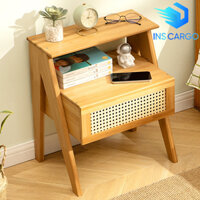 Kệ đầu giường tre phong cách Bắc Âu thế hệ mới đơn giản, tủ đầu giường sang trọng cho phòng ngủ, phòng khách homestay