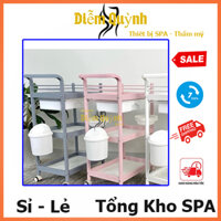 Kệ Đẩy Có Bát Đựng Nước Có Sọt Đựng Rác Tiện Ích Chắc Chắn Chịu Lực tốt,xe đẩy 3 tầng