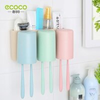 Kệ để bàn chải đánh răng có 3 cốc ecoco E1615 sang trọng cho không gian phòng tắm