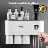 Kệ Để Bàn Chải Kem Đánh Răng Kèm Bộ Nhả Kem Đánh Răng Tự Động