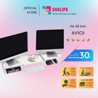 Kệ để bàn gỗ hiện đại SMLIFE Avicii Gỗ MDF dày 17mm chống ẩm D90xR25xC12cm - Màu Trắng
