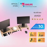 Kệ để bàn gỗ hiện đại SMLIFE Avicii Gỗ MDF dày 17mm chống ẩm D90xR25xC12cm - Vân Sồi