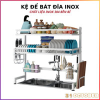 Kệ Để Bát Đĩa Chất Liệu INOX Giá Để Bát Đĩa Nhiều Kích Thước Tiện Lợi, Gọn Gàng