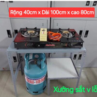 kệ để bếp ga Rộng 40cm x dài 100cm x cao 80cm .kệ sắt đa năng