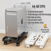 Kệ Để Cây Máy Tính CPU khung nhựa cây co kéo bằng inox có bánh di chuyển tiện lợi