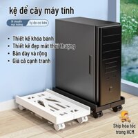Kệ Để Cây Máy Tính CPU Voi.Baby khung nhựa cây co kéo bằng inox có bánh di chuyển tiện lợi
