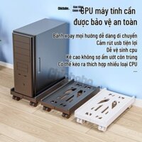 Kệ Để Cây Máy Tính (CPU) Chicbabe Khung Nhựa Cứng ABS Thanh Co Kéo Inox Có Bánh Tiện Dụng